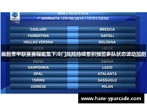 最新意甲联赛赛程密集下冷门风险持续累积预警多队状态波动加剧