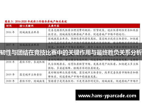 韧性与团结在竞技比赛中的关键作用与最终胜负关系分析